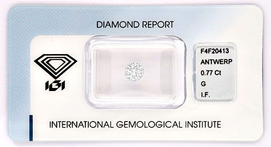 Foto 1 - Diamant IGI Brillant 0,77 Lupenrein feines Weiss, D5766