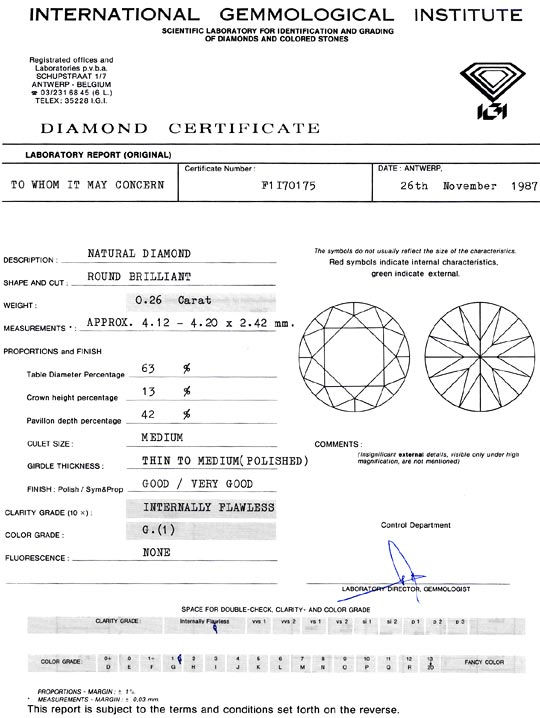 Foto 9 - Diamant 0,26 ct Brillant Lupenrein Top Wesselton G IGI, D6308