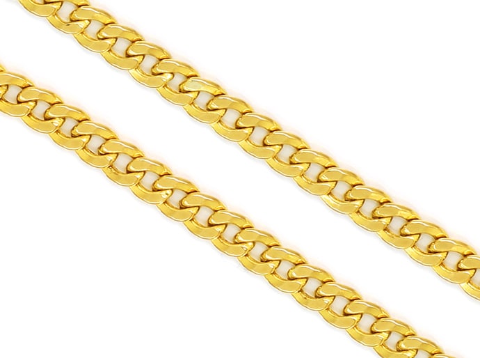 Foto 2 - Goldkette Flachpanzer Halskette 50cm Länge aus Gelbgold, K3211