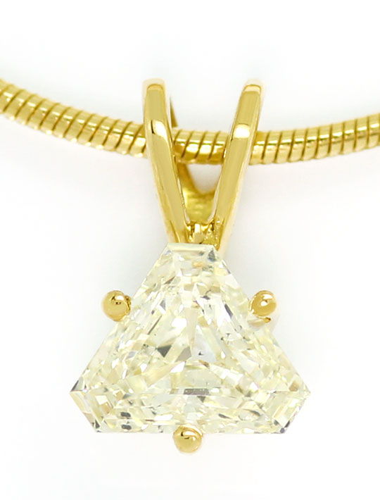 Foto 2 - Cut Corner Triangle Diamant 0,588ct in Collier Gelbgold, R5740