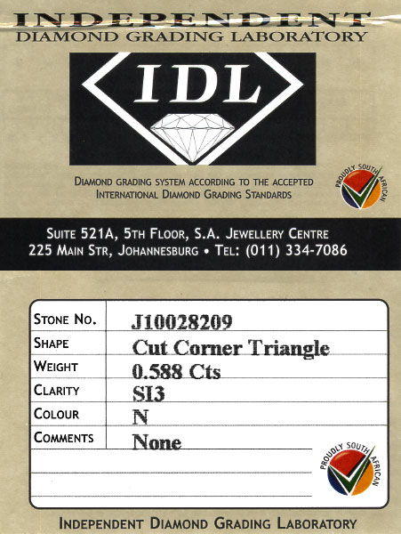 Foto 8 - Cut Corner Triangle Diamant 0,588ct in Collier Gelbgold, R5740